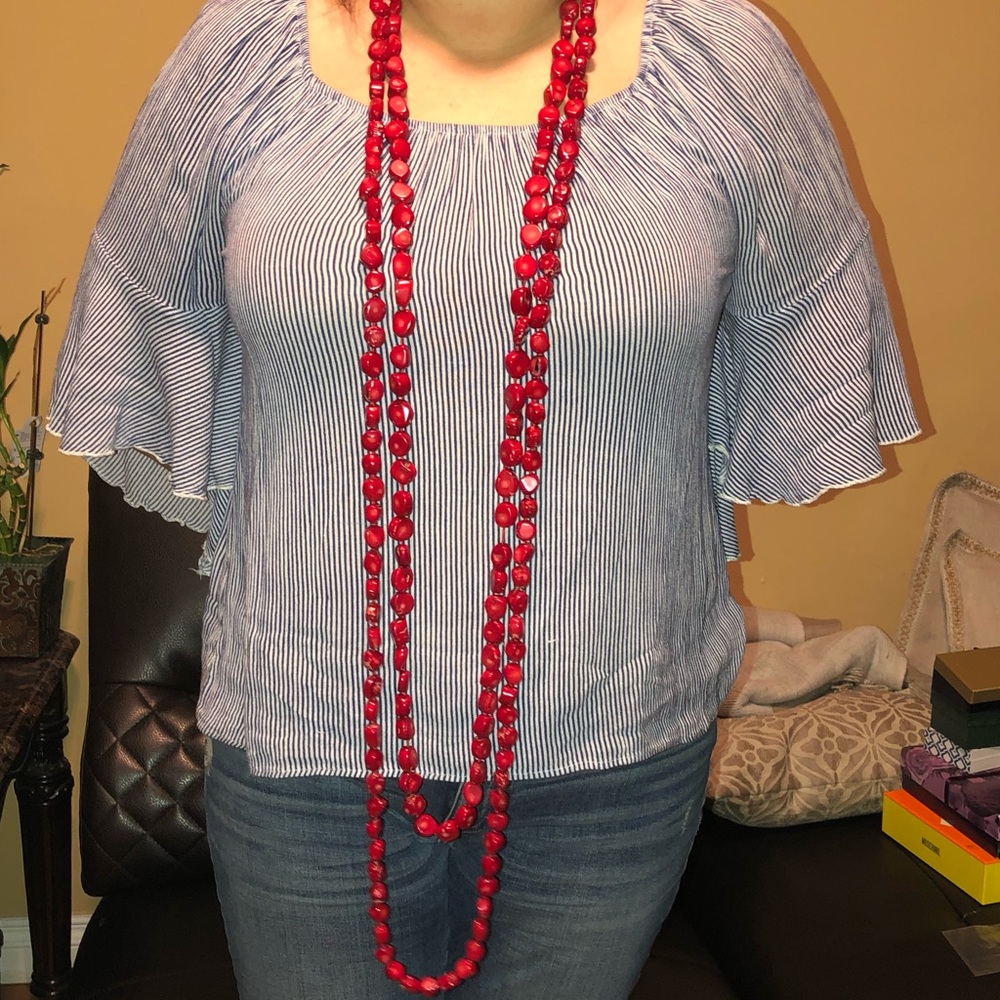 Red stone necklaces